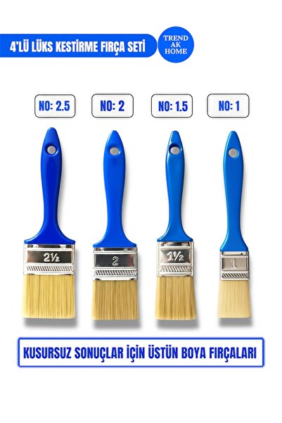 Linea Sentetik Akrilik Ve Yağlı Boya Zemin Fırça Seti 4'lü