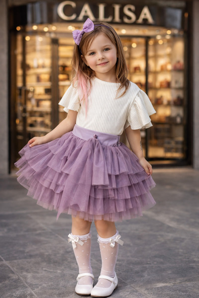 ALARA REYHAN Costum cu fustă tutu pentru fetiță 23 aprilie Eid