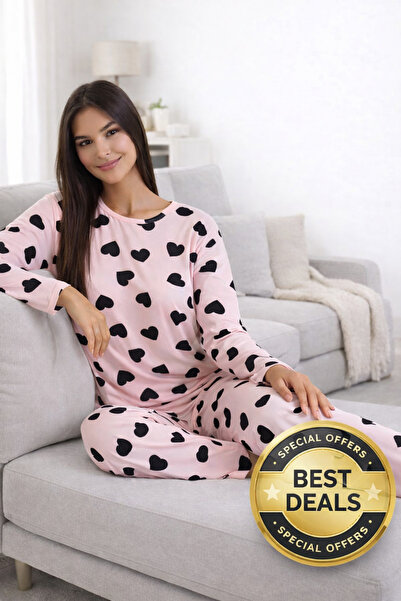 Hepyek Σετ πιτζάμες με μακριά μανίκια από βαμβάκι