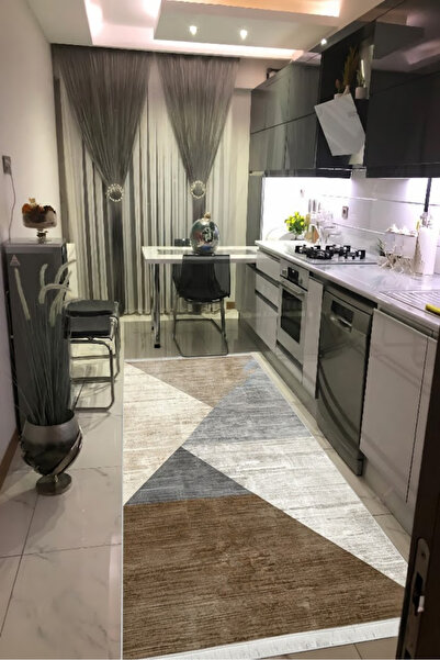 CENTER AVM Vizon Mutfak Halısı Makinede Yıkanabilir Halı Kaymaz Taban Halı