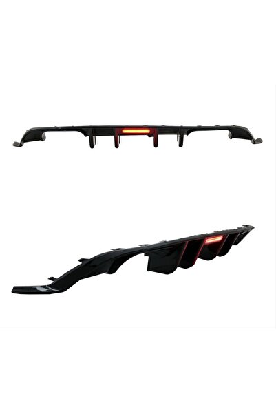autogp Vw golf 7.5 r arka tampon difüzörü ledli
