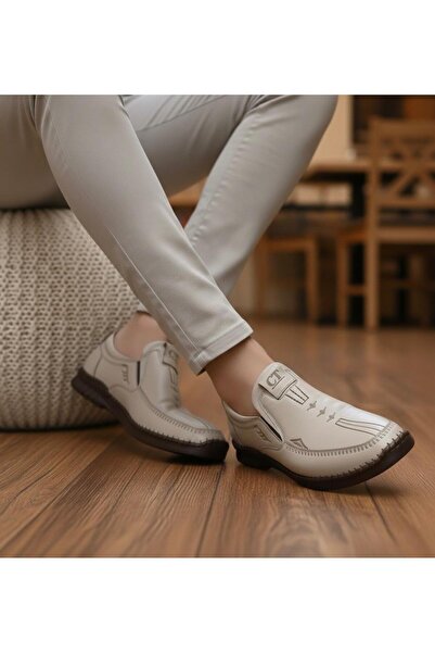 CATELLİ %100 Hakiki Deri Ortopedik Erkek Yazlık Rahat Günlük Lazer Baskılı Ça...