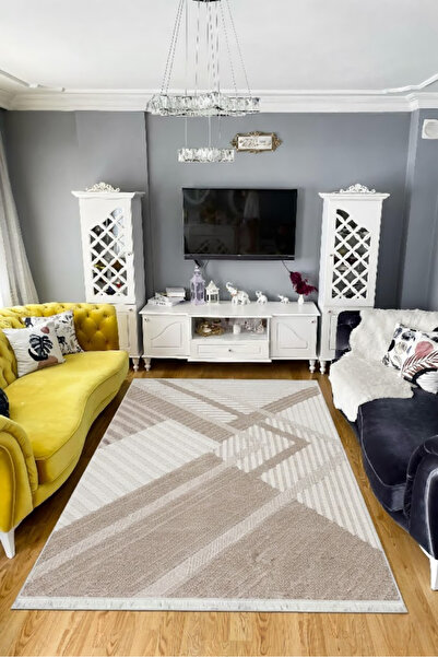 CENTER AVM Kahve, Halı Halı Makinede Yıkanabilir Halı Kaymaz Taban Halı