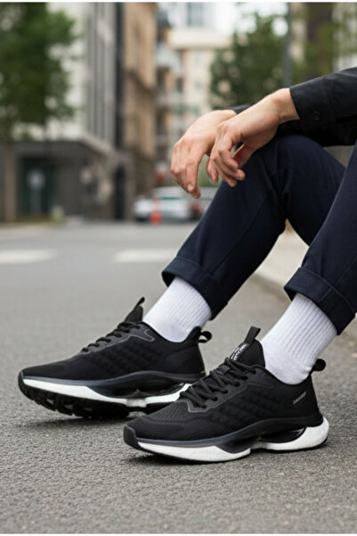 Slazenger حذاء رياضي للرجال من سلسلة WILLOCK Premium باللونين الأسود والأبيض ...