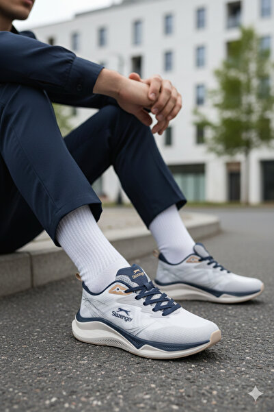 Slazenger حذاء رياضي رجالي من ويلسون بريميوم سيريز كومفورت سول باللون الرمادي...