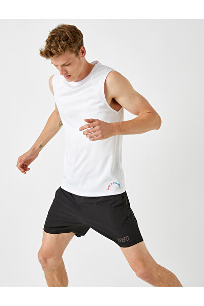 Koton Ανδρικό λευκό Basic Sports Tank Top