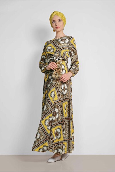 Alvina Skirt Fluffy Patterned Dress 4087