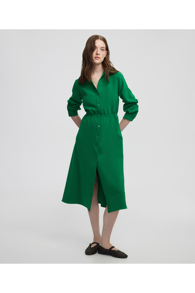 İpekyol Elastik bel gömlek elbise