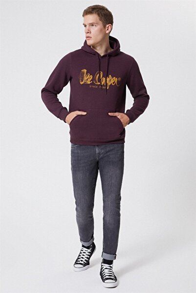 Lee Cooper البلوز مقنعين للرجال غريغوري البرقوق