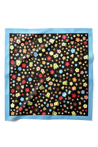 HAWWA وشاح باندانا منقوش عليه زهور مبهجة