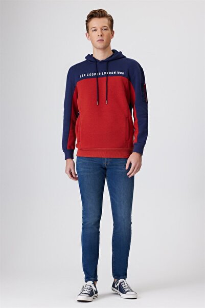 Lee Cooper Jaden Men's Hooded Sweatshirt Claret Red