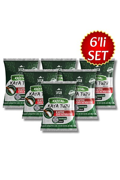 Saygın %100 Doğal Kaya Tuzu 6’lı Ekonomik Paket – Sofralık 6x500g