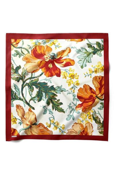 HAWWA وشاح باندانا منقوش بتصميم حديقة الخريف