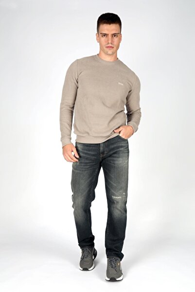 Lee Cooper Hanorac cu guler rotund pentru bărbați Newdwade, culoare nurcă