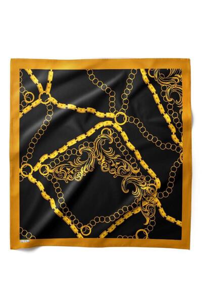 HAWWA وشاح باندانا منقوش بنمط سلسلة أنيق