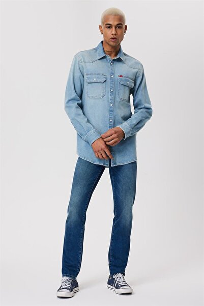 Lee Cooper Ken 1 Men's 100% Cotton Jean Shirt Denim