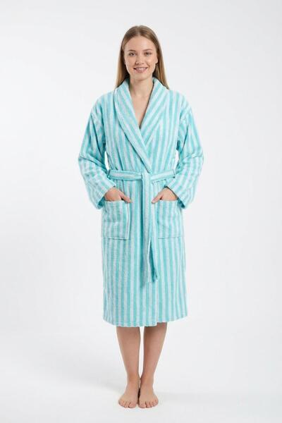 Ender Home Μπουρνούζι από βαμβάκι βαμμένο με νήματα CottonVerse - 100% βαμβάκ...