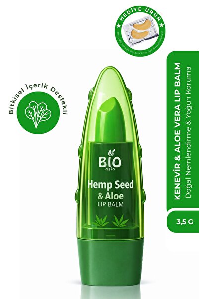 Bio Asia Kenevir & Aloe Vera Lip Balm – Doğal Nemlendirme ve Yoğun Koruma