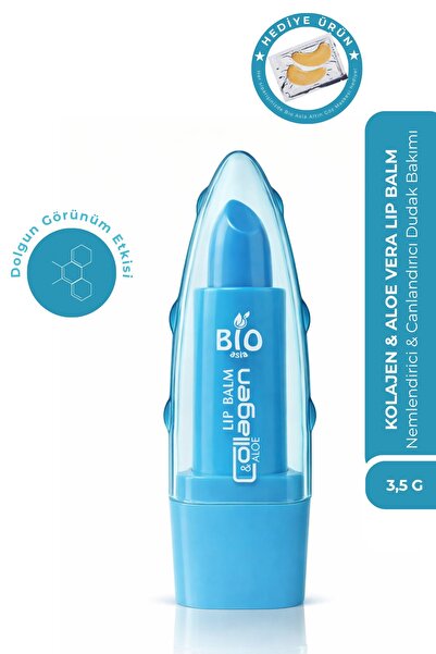 Bio Asia Kolajen & Aloe Vera Lip Balm – Dolgunlaştırıcı & Nemlendirici & Canl...