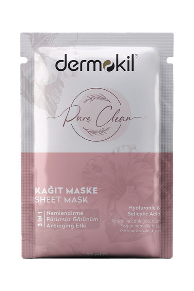 Dermokil Pure Clean 3 in 1 Kağıt Yüz Maskesi