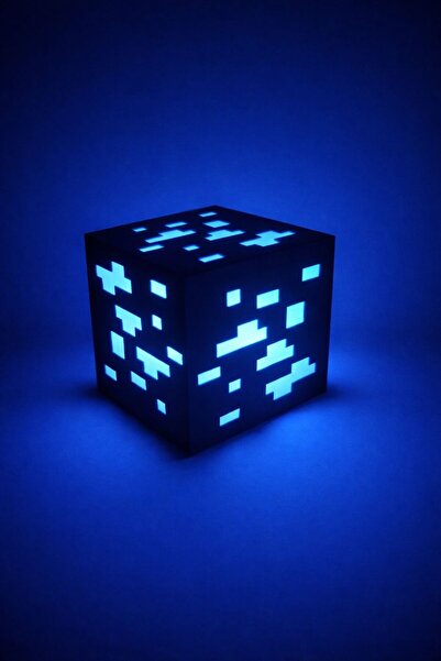 Exyrio LED Küp Lamba | RGB Renkli Dekoratif Gece Lambası | Oyun Odası & Gamer...