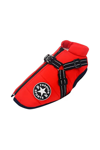 Choice جاكيت أحمر كبير الحجم جدًا للكلاب الأليفة مع حزام، ملابس شتوية دافئة ل...