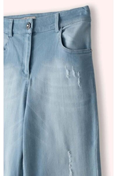 Panço Girls' Depths of Origami Denim Pants. Gkpn0037