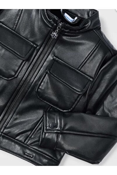 MAYORAL Kiz 4483 Zippered Leather Jacket Gkm0021