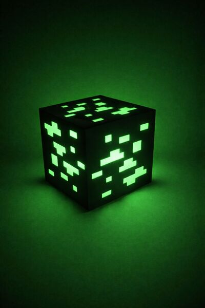 Exyrio Minecraft Tarzı LED Küp Lamba | RGB Renkli Dekoratif Gece Lambası | Oy...