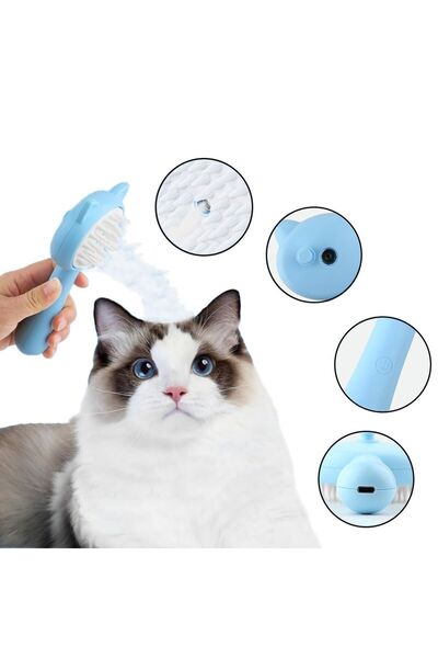 miraza Perie cu Abur 3 in 1 pentru Animale de Companie, Descurca Blana si Mas...