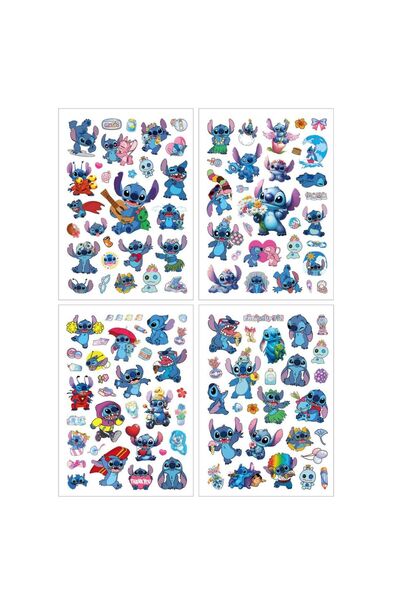 Choice ملصقات ديزني ليلو وستيتش الكرتونية اللطيفة، 4 أوراق، ملصقات يوميات يمك...