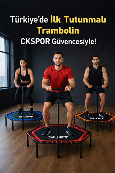 pekial 135 Cm (54 İnç) Tutmalı Step Trambolin Ev Tipi Fitness & Kardiyo Tramb...