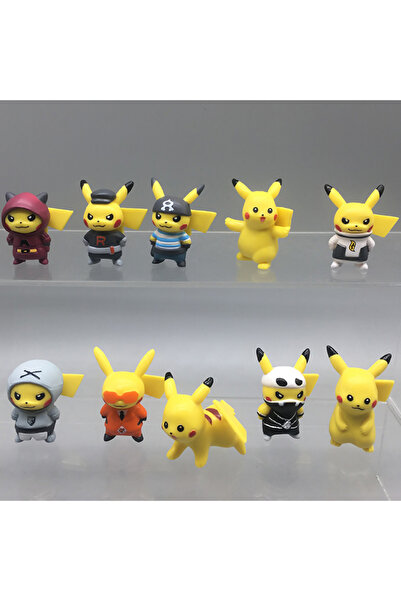 Choice مجموعة بوكيمون بيكاتشو (10 قطع أو 8 قطع) - مجسمات بوكيمون بوكيمون - أل...