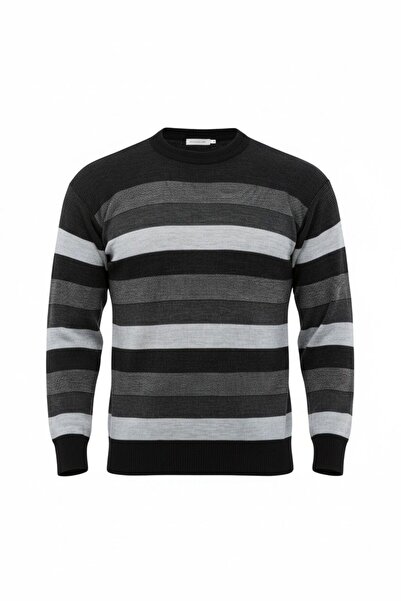 HEDEFNUR TEKSTİL Tricotaj gros de iarnă cu model în dungi pentru bărbați și d...