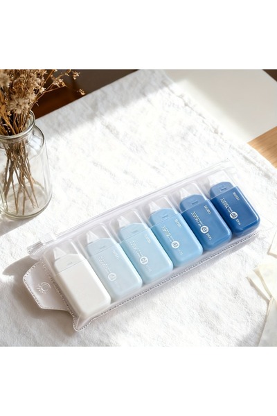 Choice شريط لاصق أزرق منقط، 6 قطع، بكرة لاصقة مزدوجة الجوانب، عرض 6 مم، لاصق ...