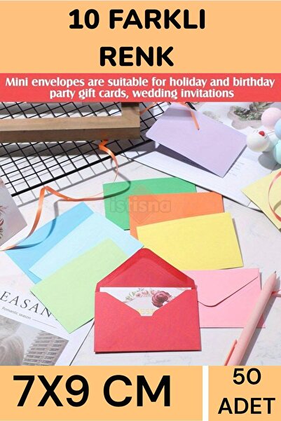 İstisna 50 Adet 7x9 CM Sevimli Kaliteli Canlı Renkli Doğum Günü İçin Mini Kar...