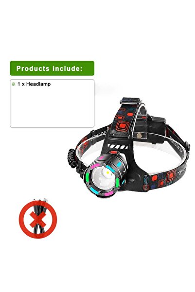 Choice أ- مصباح أمامي LED قوي بدون بطارية، بقوة إضاءة 20000000 لومن، مدى إضاء...