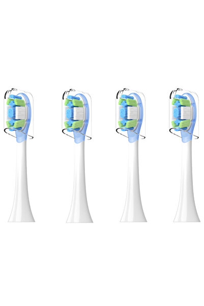 Choice رؤوس فرشاة بديلة خضراء مكونة من 4 قطع لفرشاة الأسنان الكهربائية المتذب...