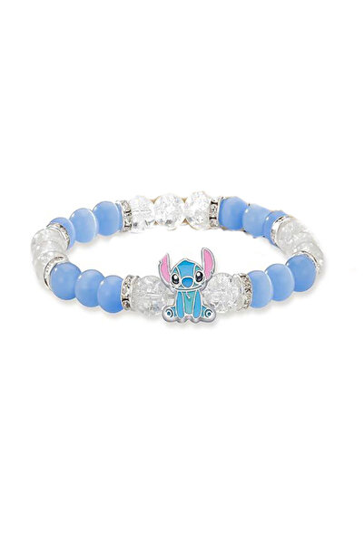 Choice سوار جديد من خرز الكريستال بتصميم ديزني ستيتش أنجل باللون الأزرق، مستو...