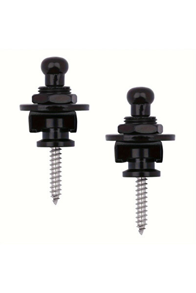 Choice 2pc Black 2pcs premium alloy guitar with lk strap, gold and black, saf...