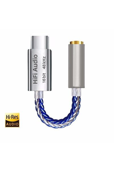 Choice محول USB-C أزرق إلى AUX 3.5 ملم، سماعات أذن، مضخم صوت رقمي تناظري (DAC...