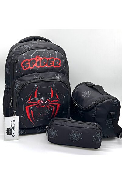 ÇantaExpress Boy's First School Bag Black Set of 3 Primary School Bag Charact...