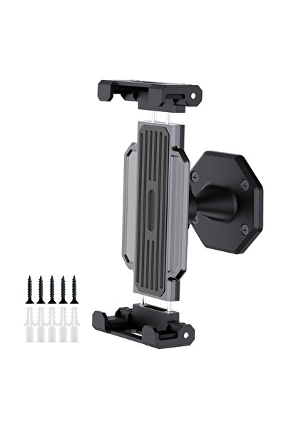 Choice black Tablet Wall Mount, 360° Rotation Tablet Holder Stand, Sturdy Bas...