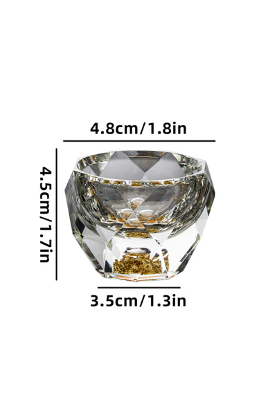 Choice كوب زجاجي كريستالي مزدوج القاعدة ذو وجهين مرصع بالألماس، سعة 50 مل، مث...