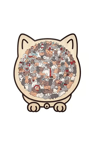 Choice لعبة تركيب الصور الخشبية على شكل قطة من موراندي، 135 قطعة، قطع غير منت...