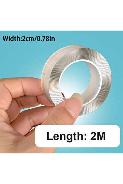 Choice طول 2 متر، عرض 2 سم، لاصق مزدوج الجوانب فائق القوة، شريط نانو 3M بطول ...