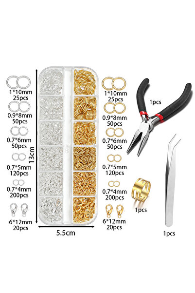 Choice مجموعة رقم 3، 930 قطعة/علبة، أدوات صنع المجوهرات، حلقات وصل مفتوحة، مش...