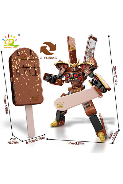Choice مجموعة ألعاب روبوت الآيس كريم المتحولة 2 في 1 من هويكيباو، مع العلبة، ...