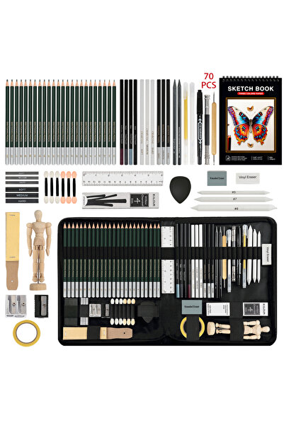 Choice 70 pcs 12/20/25/54/70 pcs Drawing Sketching Coloring Set Drawing Penci...