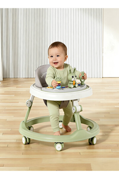 Generic مشاية أطفال قابلة للطي بارتفاع قابل للتعديل، مناسبة للأولاد والبنات م...